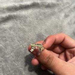 Gun Gold Nugget Ring