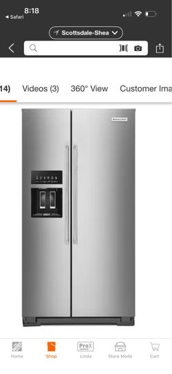 NEW IN BOX! 36 INCH COUNTER DEPTH, KITCHENAID REFRIGERATOR