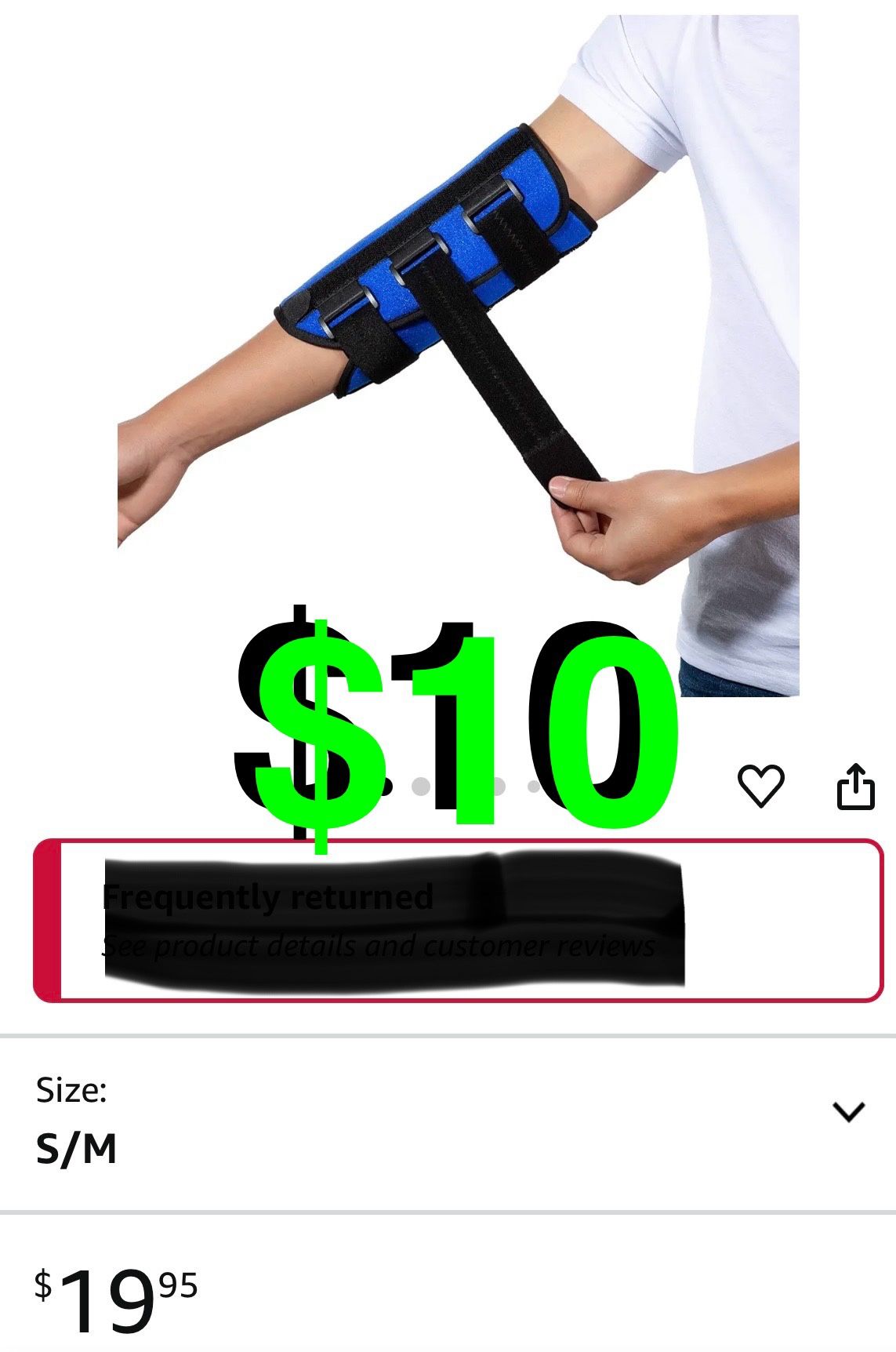 Sylong - Elbow Brace, Night Splint Support for Cubital Tunnel Syndromean, Ulnar Nerve, Stabilizer Brace for Fix Elbow, Prevent Excessive Bending at ni