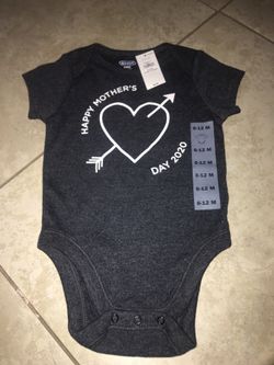 Old Navy Baby Boy’s / Girl’s Dark Gray Onesie, Size 6-12 Months