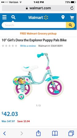 BRAND NEW 12" DORA THE EXPLORER BIKE