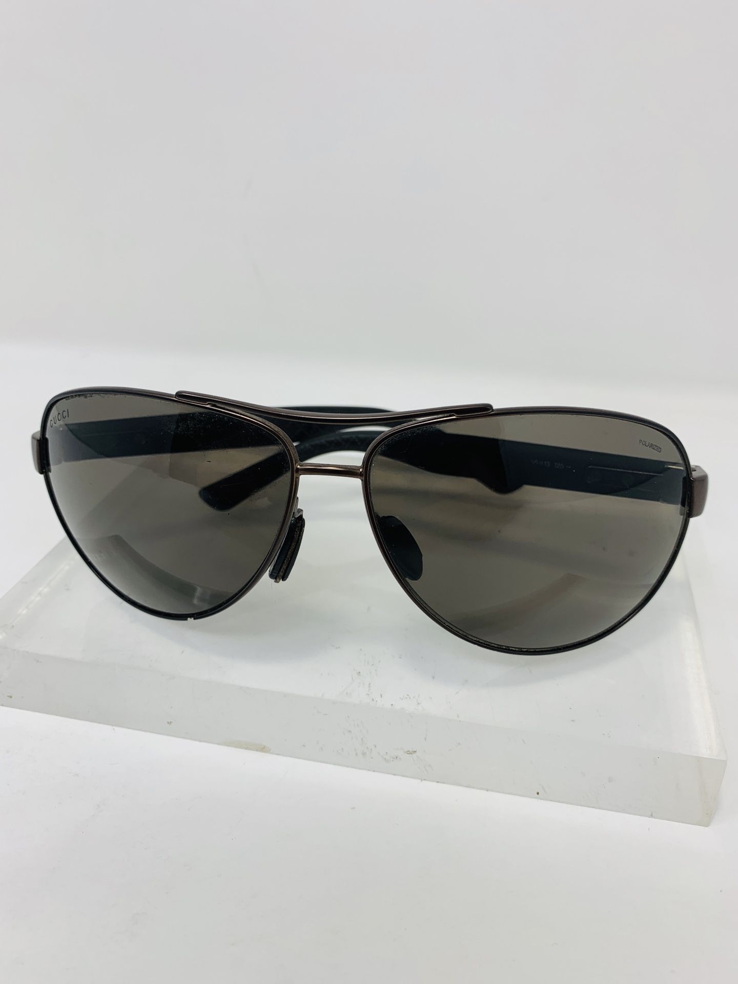 Gucci Sunglasses Black Frame | Grey Polarized Lens