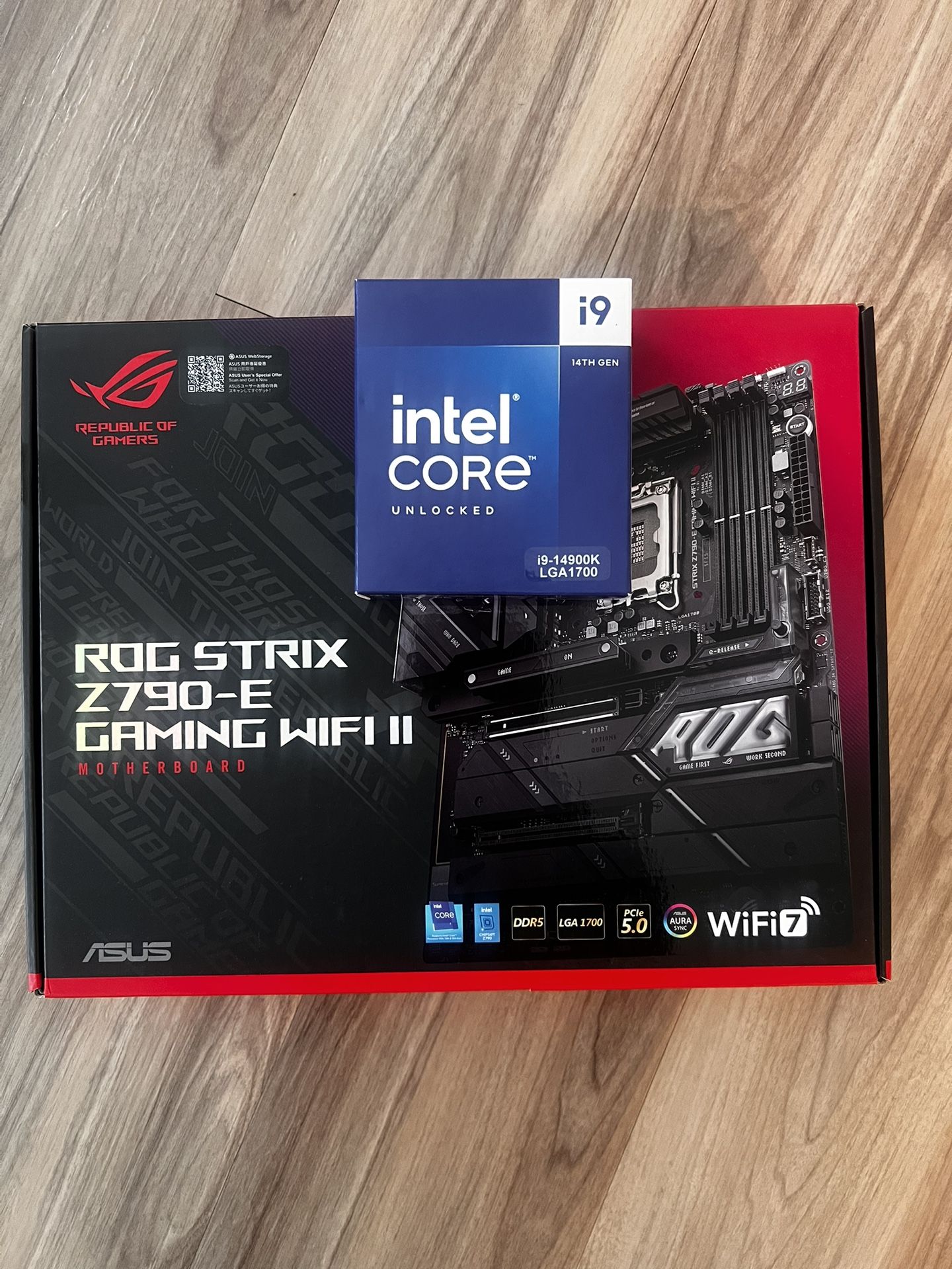 Intel i9-14900k rCPU + Z790-E Gaming WiFi II Motherboard