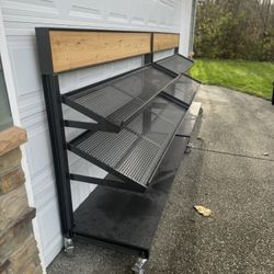 Custom 3 Tier Heavy Duty Steel Powder Coated Open Shelfs Shelving Garage Market Business Product Shop Organize Storage Rack Tools 