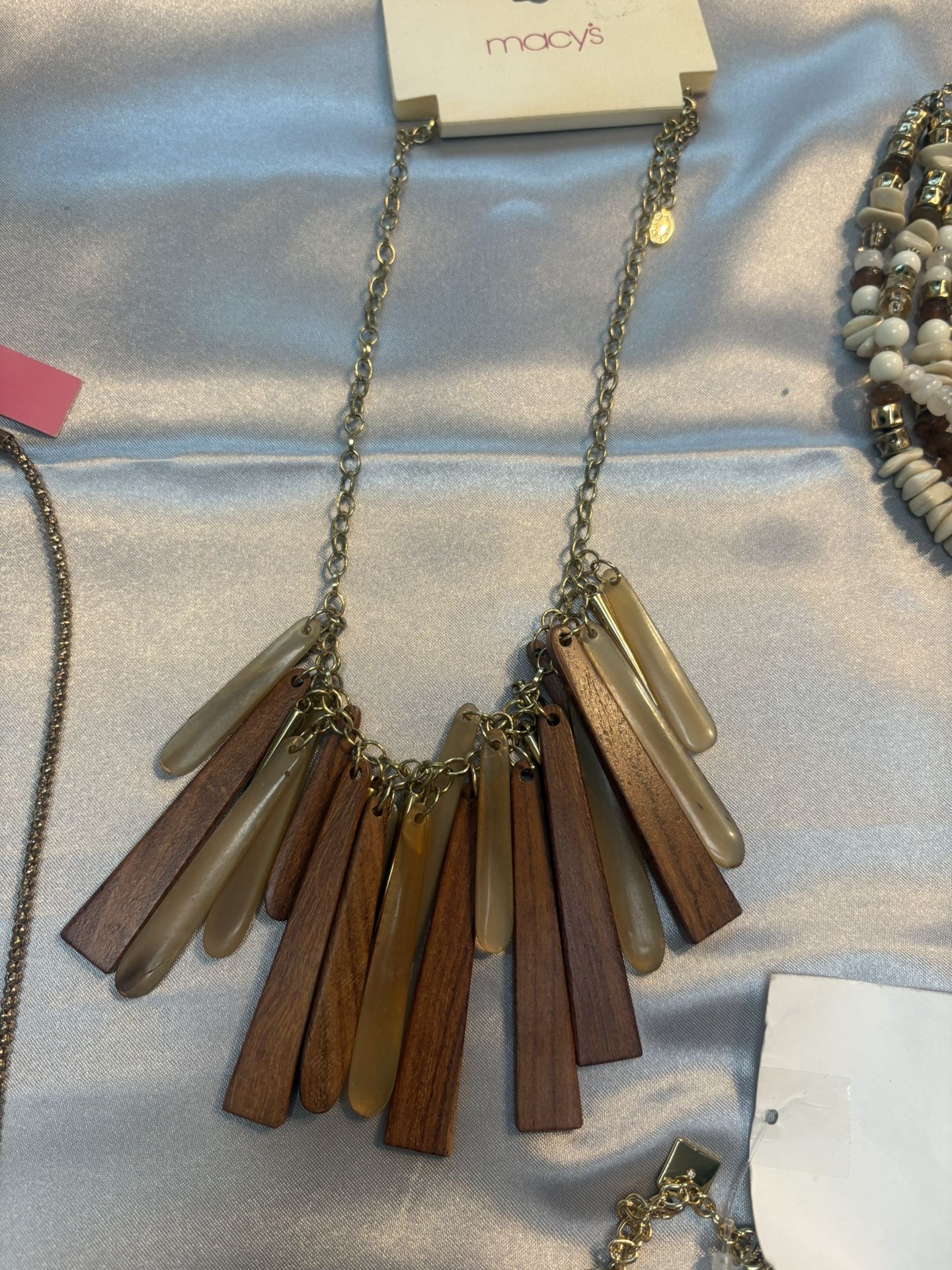 NWT Gold Filigree Tassel Statement Necklace | Glam