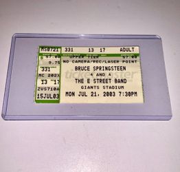 Collectable Bruce Springsteen 7/21/03 Giant Stadium Concert Ticket Stub