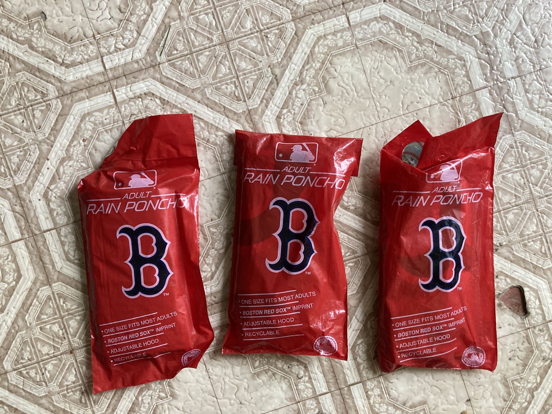 NEW! RED SOX Rain ponchos