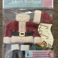 Santa Suit Dimensional Stickers New