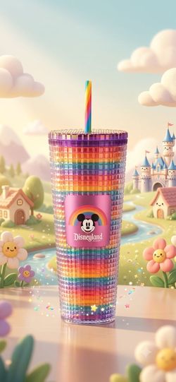 Disneyland Resort Rainbow Tumbler with Straw