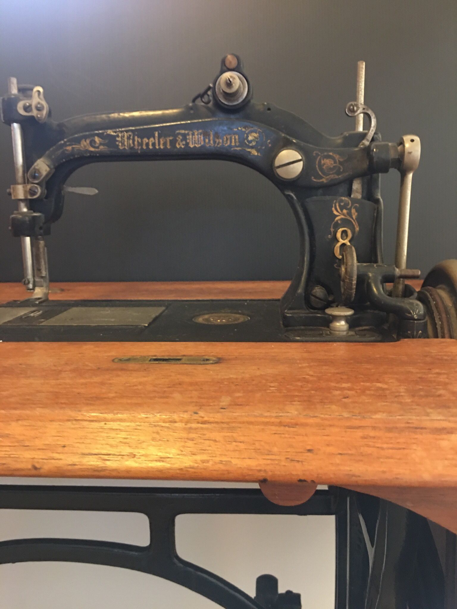 ANTIQUE 1880’s WHEELER & WILSON No. 8 TREADLE SEWING MACHINE