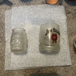 Two Collectible Jim Beam Shot Glasses