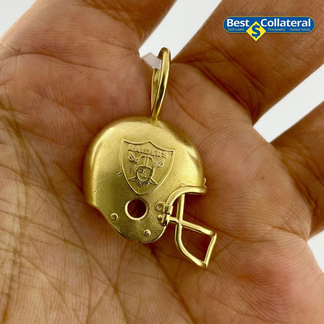 Raiders Gold Charm In 14k 