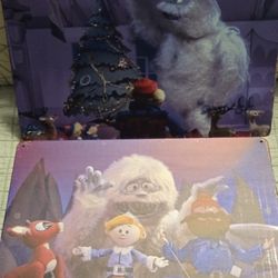 Rudolph & The Misfits Scene Sign Tin Nostalgic Vintage 8" x 12" Combo Set