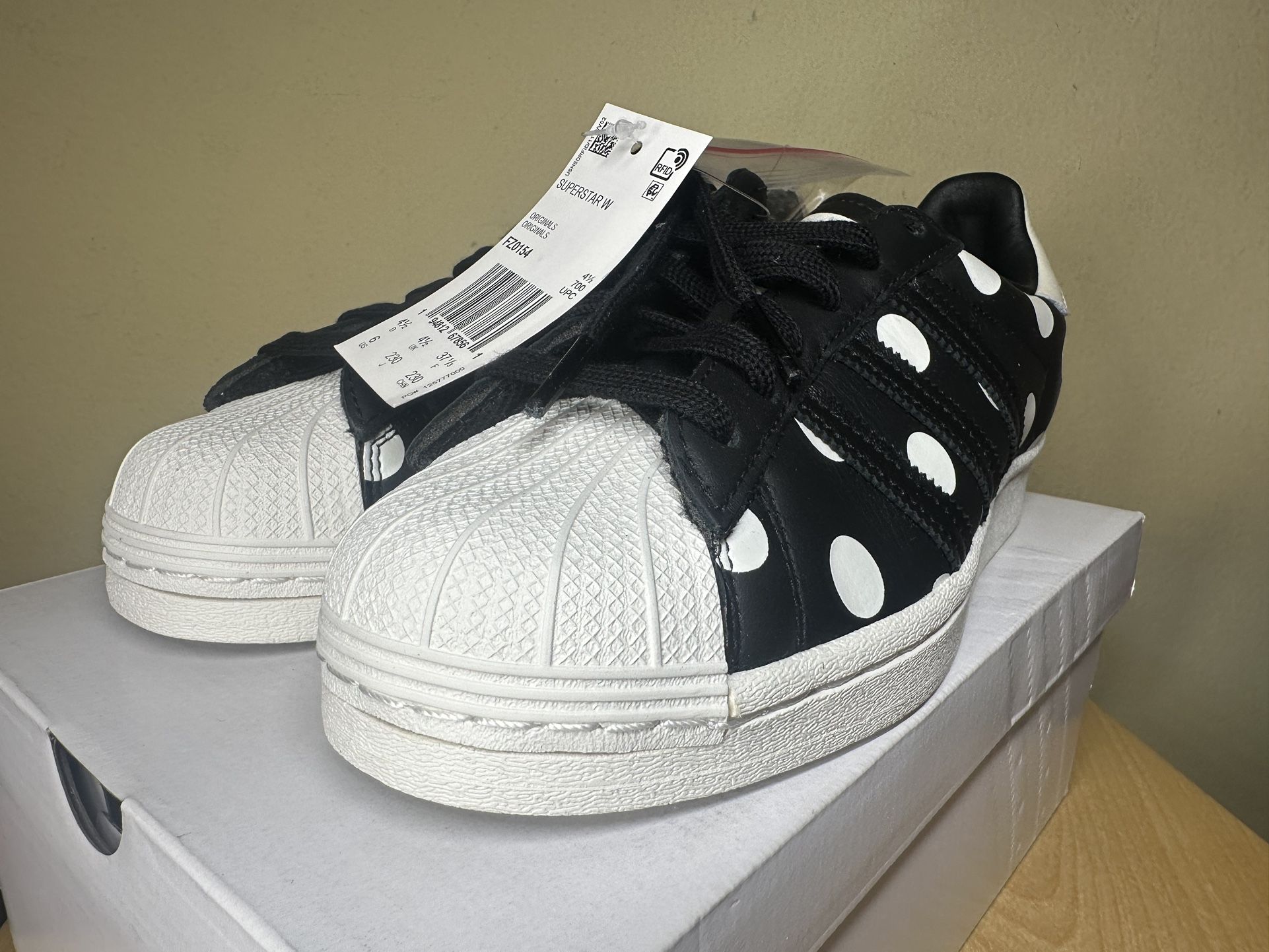 adidas original adidas superstar grey polka dots