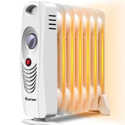 700W Portable Mini Electric Oil-Filled Radiator Heater - White~NEW