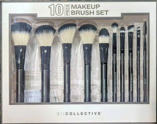 BRAND NEW XII Collective 10-Piece Makeup Brush Set
