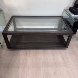 Wood And Glass Coffee Table