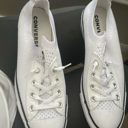 Conver Mesh White Tennis Shoes