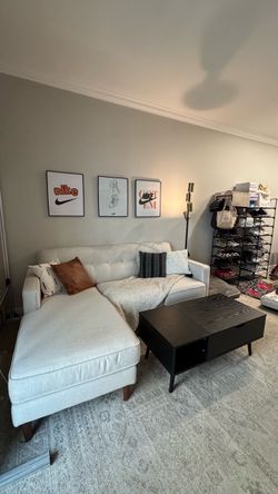 3-Seat Beige Sofa/Couch