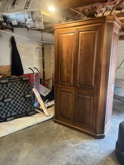 Giant wooden cabinet hutch