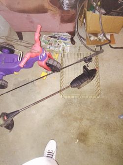 Weed eater and fishing pole