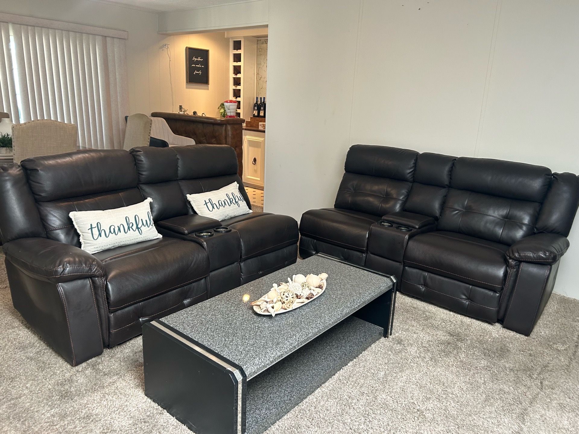Brown Recliner Sectional Couches