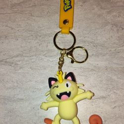 Nintendo Pokemon Meowth Keychain Keyring Backpack Pendant