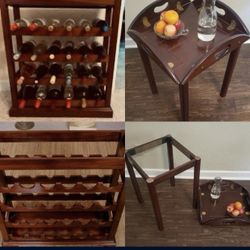 Man Cave Bar Set Table Wine Rack
