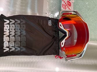 100% ARMEGA motorcycle goggle, Lightsaber red mirrored lens
