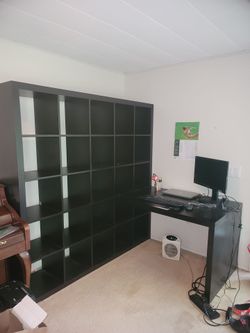 Shelf with attached desk