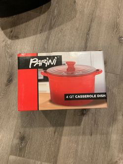 Red casserole pot new