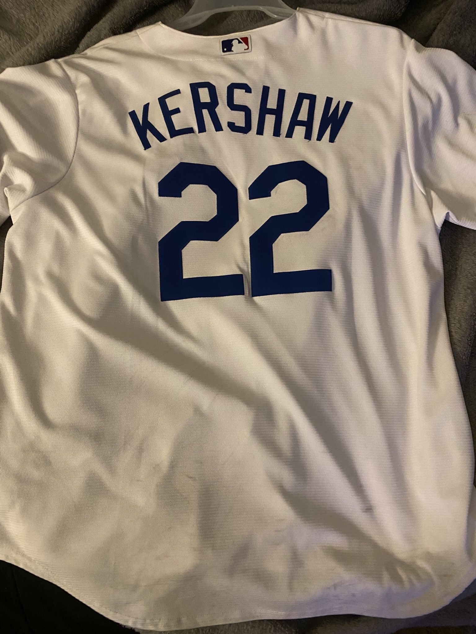 Kershaw White Officially Licensed Jersey/Gray Dodger Jersey