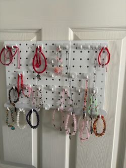 Peg board with REAL crystal bracelets included