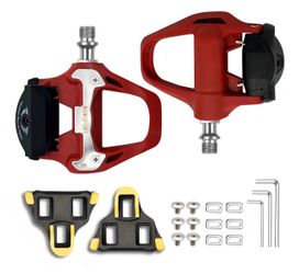 Road Bike Pedals SPD-SL Compatible, 3-Bolt Clipless Pedals with Cleats