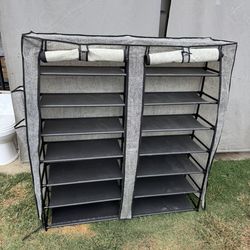 Shoe double Rack With Cover Tall 49" Long 54" Wide 11"