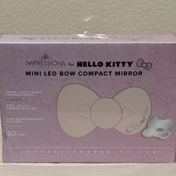 Hello Kitty Impressions Mini LED Bow Compact Mirror New