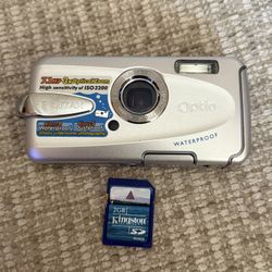 Pentax Optio W30 7.1 MP Waterproof  Dustproof Digital Camera + 2GB SD Card