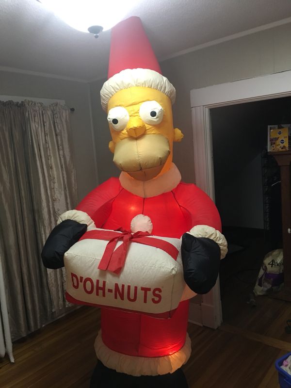 8ft Gemmy Airblown inflatable Christmas blow up Homer Simpson for Sale