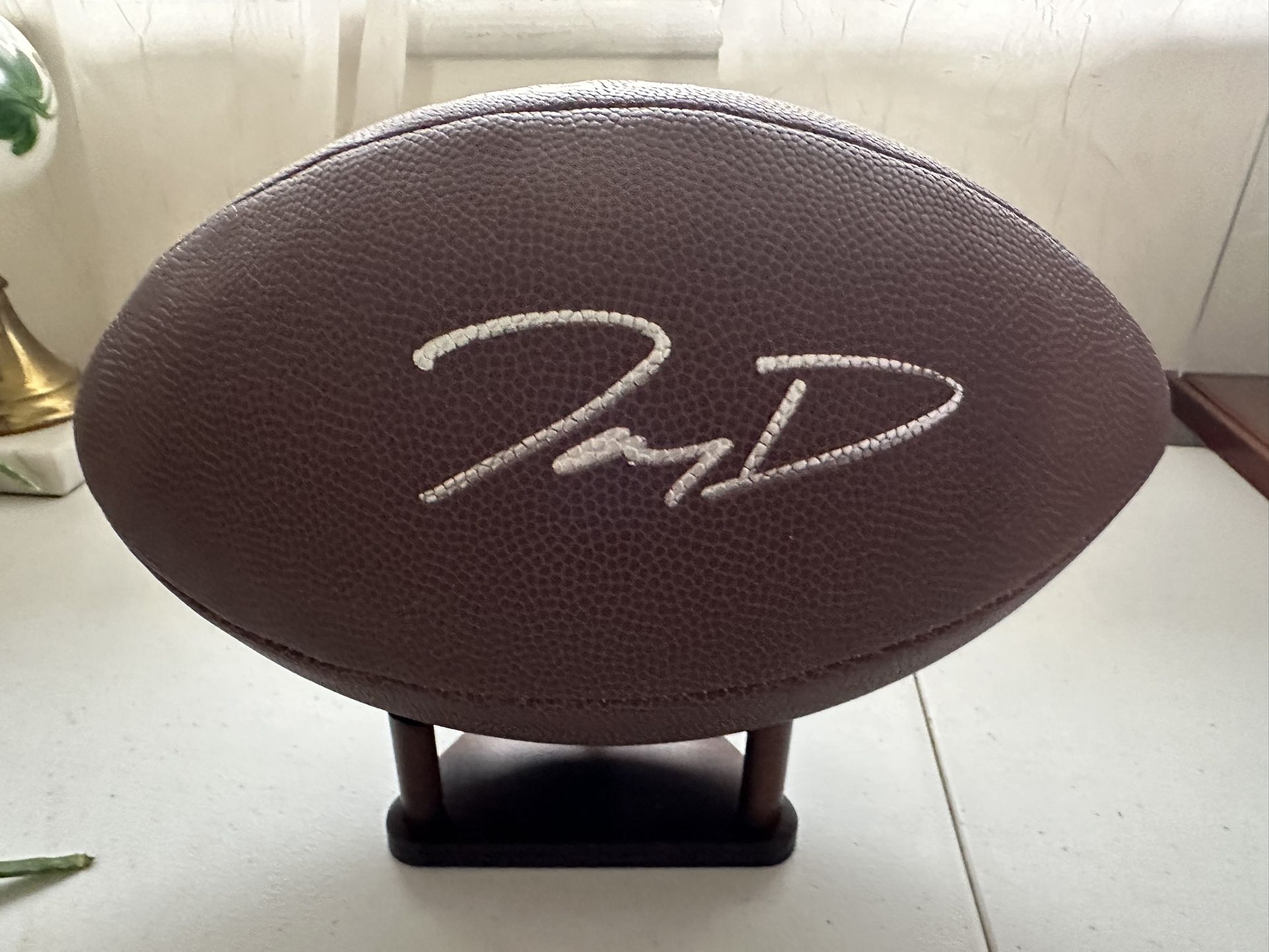 JAYDEN DANIELS SIGNED WASHINGTON COMMANDERS AUTOGRAPHED FOOTBALL W/hologram COA 861