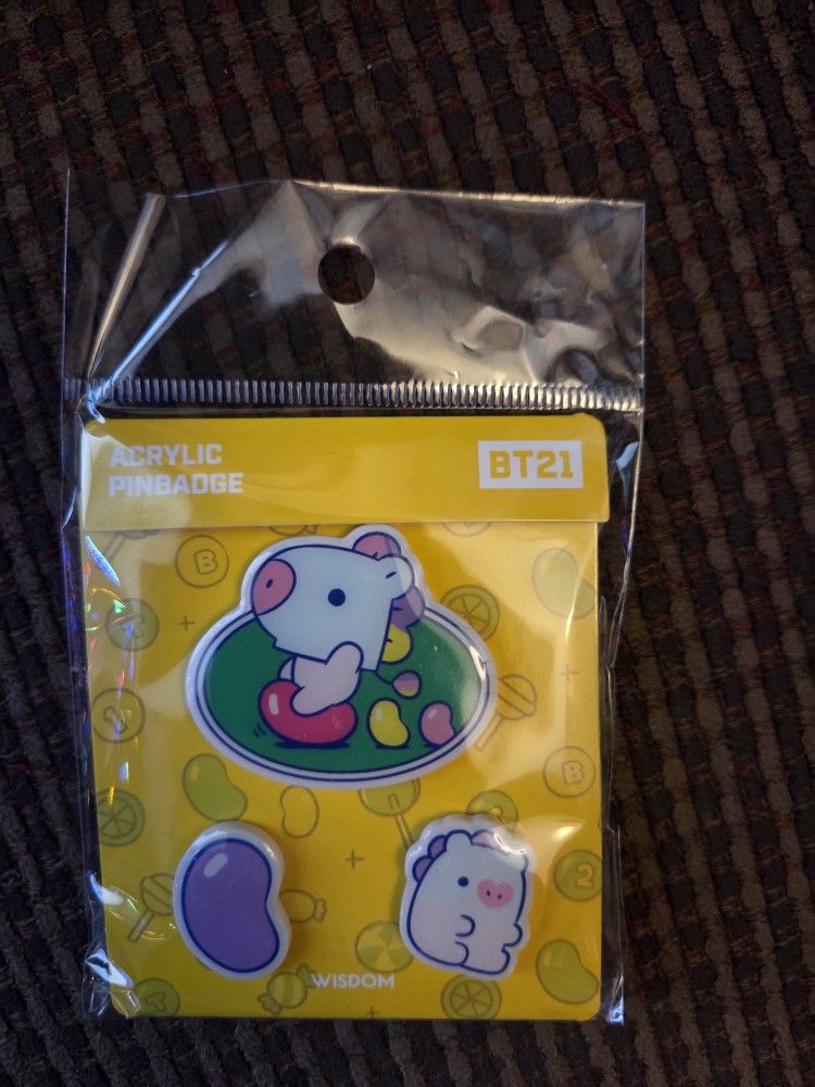 BT21 Mang Acrylic Pin Set