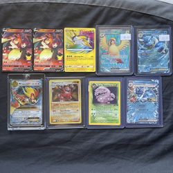 Pokemon Cards Lot Of 9 Cards 