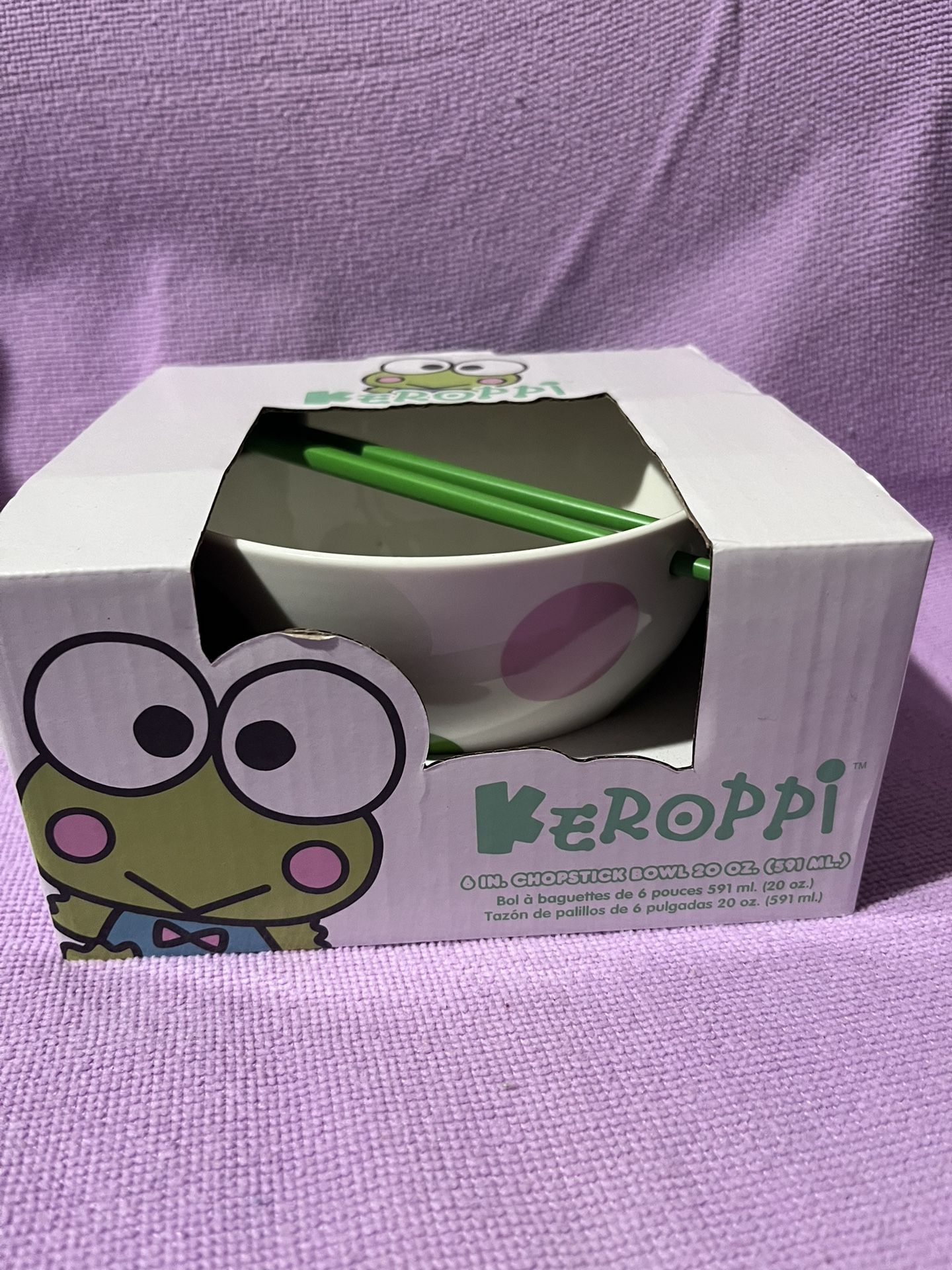Keroppi Chopstick Bowl Set