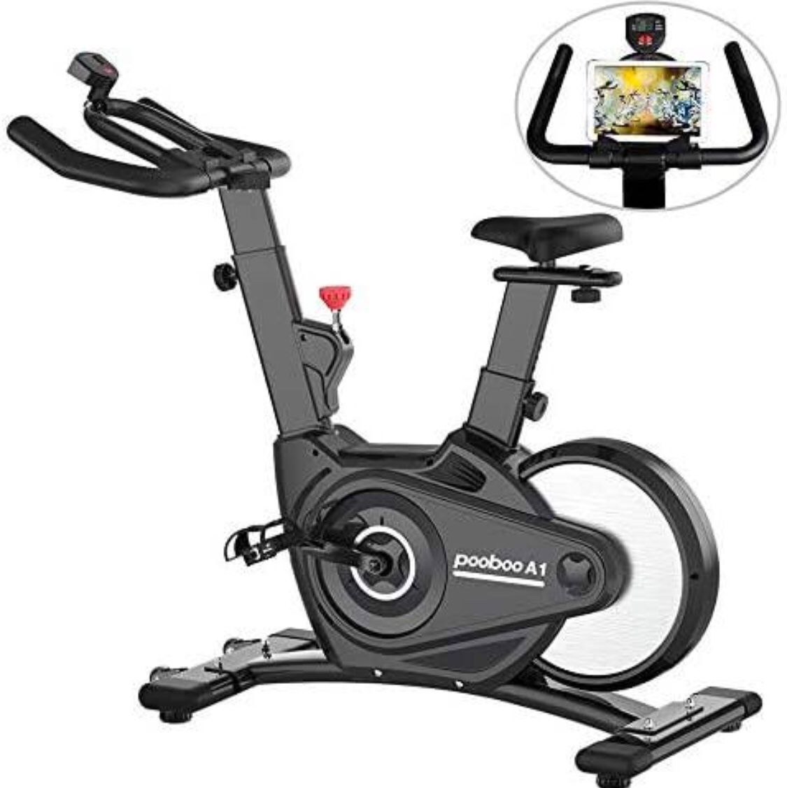 pooboo Magnetic Exercise Bike Indoor Cycling Bike Belt Drive