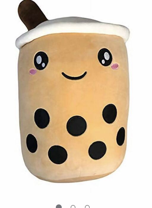 VHYHCY Cute Stuffed Boba Plush Bubble Tea Plushie Pillow Milk Tea Cup Pillow Food Plush, Soft Kawaii Hugging Plush Toys Gifts for Kids(Brown, 