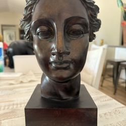 Hygieia Head Bust - Goddess of Health, Cleanliness and Hygiene - Daughter of Asclepius  Measures 13.5”H x 10”D x 10”W