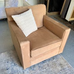Soft Microsuede Montana Lounge Chair — Unused/Open Box
