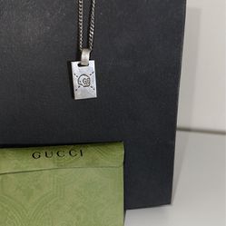 Gucci Stirling Silver Ghost Pendant 