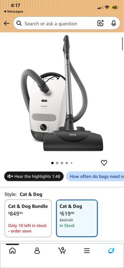 BRAND NEW Miele Classic C1 Cat & Dog Vacuum – $550