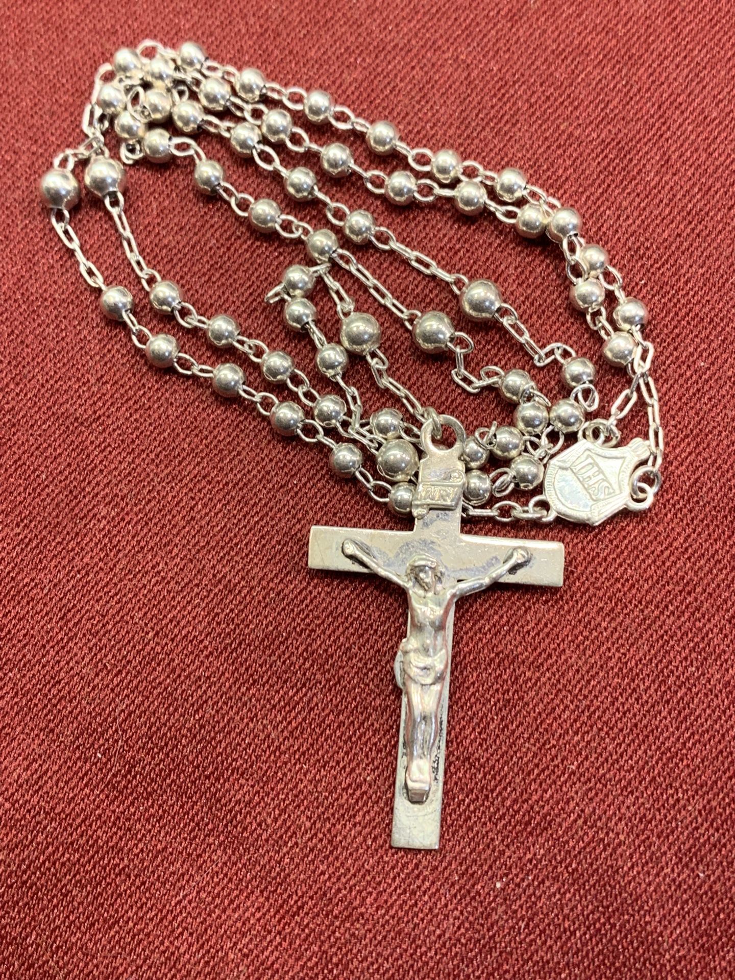 Beautiful 13” 925 Sterling Silver Rosary