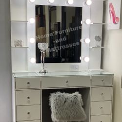 Vanity Set Hollywood Mirror LED Light Makeup Table✨New